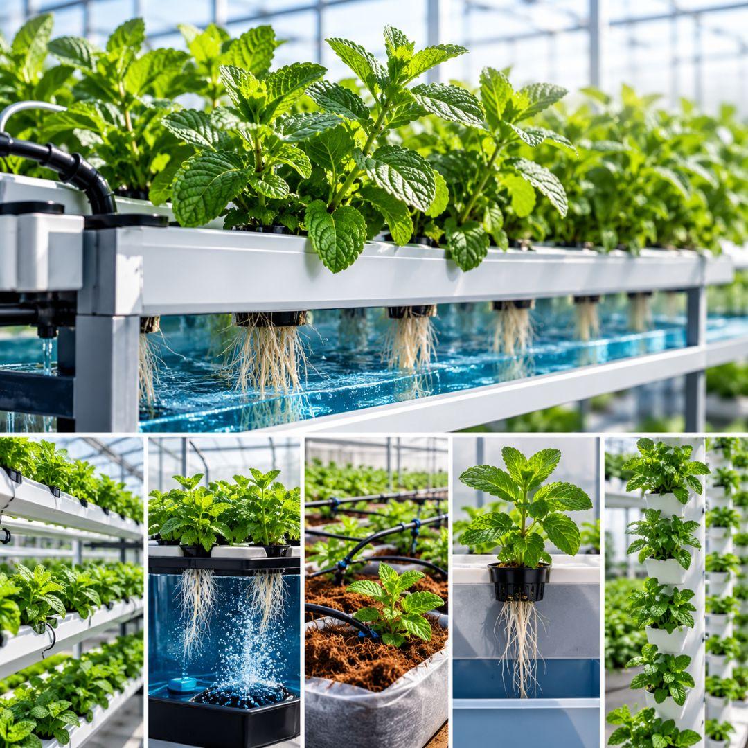 Hydroponic Mint Cultivation: Comparing Growing Systems for Sustainable Production